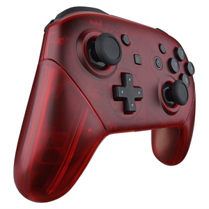 EXtremeRate Clear Red Faceplate Backplate Handles DIY Replacement Full Housing Shell Cover for <b>Switch</b> Pro Controller - Product Image 4