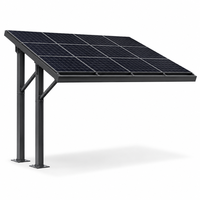 Structure de carport solaire résidentiel 5KW à cantilever simple, imperméable, avec panneaux photovoltaïques intégrés et haute efficacité