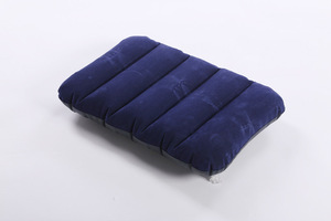 Oreiller gonflable portable carré imperméable 47x30cm pour camping extérieur, en peluche, fermeté moyenne, garnissage PVC, 300 fils/cm², lavable en machine - Product Image 5