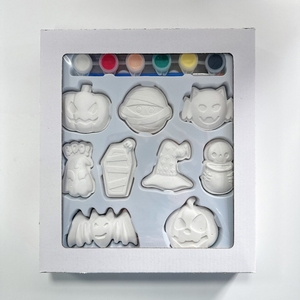 Set Pittura Gesso Fai da Te Halloween: Kit Vuoto in Gesso Non Dipinto con Fantasma e Zucca per Bambini, Giocattolo Artigianale da Colorare, Forniture per Feste e Lavoretti - Product Image 5