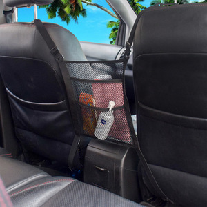 Car Mesh Storage Bag Adjustable Portable <b>Net</b> Organizer For Back Seat Pet Isolation Breathable Black 12.0 H x 11.6 W - Product Image 4
