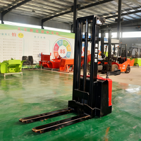 Gerbeur de palettes électrique complet Chariot élévateur à chargement automatique de 1.5 à 3 tonnes avec batterie au lithium-ion et pneus solides Portable pour entrepôt