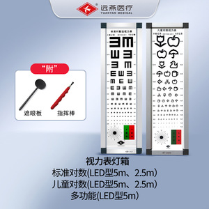 Tableau optométrique lumineux Tianjin Tianli 5m 2.5E standard logarithmique pour usage domestique adulte et enfant en alliage d'aluminium - Product Image 5
