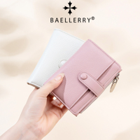 Dompet Mini Baellerry Slim dari Kulit PU Anti-RFID dengan Lapisan Poliester, Penutup Ritsleting, Desain Fashion, Tempat Kartu Kredit