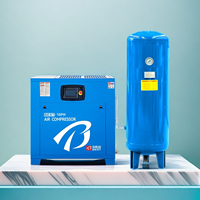 Compresseur d'air industriel à vis 7,5 kW 10 CV avec réservoir de 1 m³, 0,8 MPa 116 PSI 25 CFM en stock pour atelier et garage