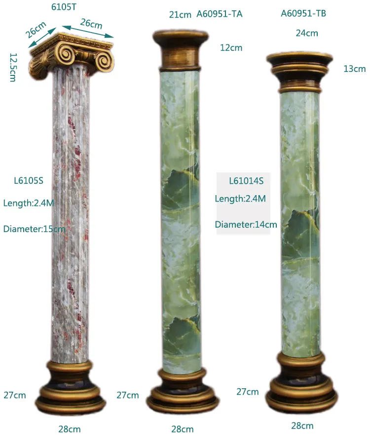 Polyurethane फोम पु सजावटी रोमन कॉलम/पु रोमन खंभे कॉलम molds वेडिंग स्तंभ घर स्तंभ के लिए बिक्री