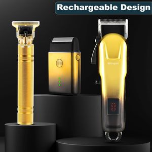 Juego de cortadoras de pelo inalámbricas profesionales para hombres, afeitadora con pantalla LED y recortadora de barba, recortadora de pelo para hombres - Product Image 5