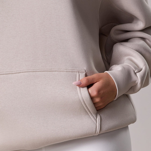 Tuta Sportiva Oversize <span class=keywords><strong>da</strong></span> <span class=keywords><strong>Donna</strong></span> con Cappuccio, Traspirante, Stampata, Autunnale, Set 2 Pezzi con Logo Personalizzato - Product Image 6