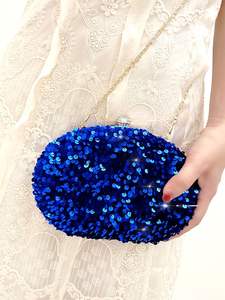 Nueva llegada bolso de mano <span class=keywords><strong>verde</strong></span> <span class=keywords><strong>vestido</strong></span> Vintage bolso de noche bolsos de fiesta precio al por mayor bolso de mano de <span class=keywords><strong>lentejuelas</strong></span> con asa de Metal - Product Image 2