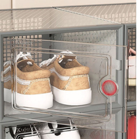 Armoire à chaussures transparente empilable anti-poussière rectangulaire en plastique épaissi étagère à chaussures boîte de rangement pliable pour chaussures