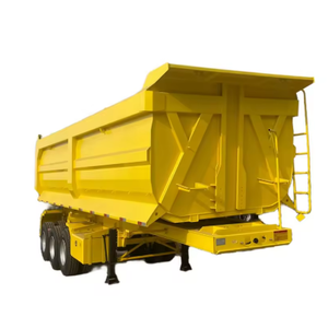 3 Axle 60Ton U-Shaped Rear Dump Semi <b>Trailer</b> Heavy Duty 30T-100T Steel Material - Product Image 1