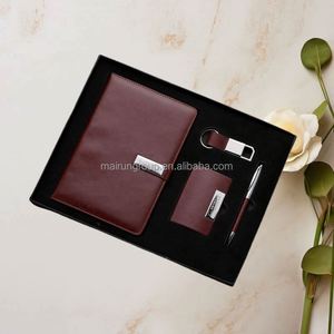 Juego de Regalo Empresarial Ejecutivo Personalizado de Lujo, Cuaderno A5, Tarjetero, Llavero, Regalo Promocional de Plástico y Metal - Product Image 4