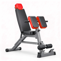 Chaise romaine pliable et banc d'extension dorsale - Banc de musculation multifonctionnel réglable en cuir pour entraînement à domicile