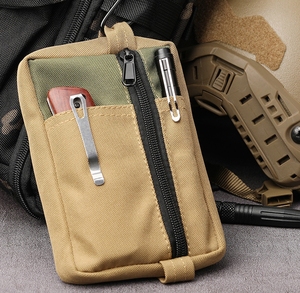 Nouvelle pochette <span class=keywords><strong>de</strong></span> <span class=keywords><strong>rangement</strong></span> EDC transfrontalière multifonctionnelle tactique en tissu zippé, porte-monnaie portable, porte-cartes, outil EDC extérieur - Product Image 2