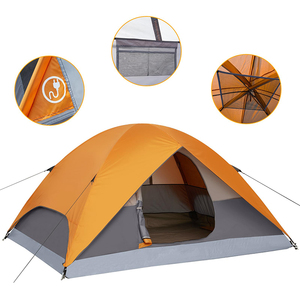Aluminum Pole Double Layer Ultralight Four-season Outdoor <b>Waterproof</b> 3000 mm Backpacking One Bedroom 1-2 Person Camping <b>Tent</b> - Product Image 2