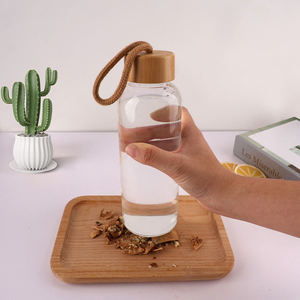 Botella de Agua de Vidrio de Borosilicato Ecológica con Certificación FDA y LFGB, Funda de Neopreno, 500 ml/750 ml, Libre de BPA, a Prueba de Fugas, Apta para <span class=keywords><strong>Microondas</strong></span> - Product Image 5