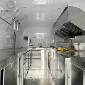 Carrito de Comida Móvil de Acero Inoxidable, Camión de Catering, Barra de Café y Hamburguesas, Remolque de Comida - Product Image 6