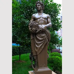 Ukuran kehidupan kustom patung perunggu Yunani buatan kustom patung taman perunggu Romawi