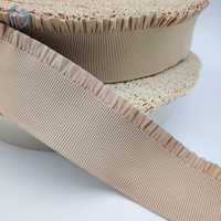 Bande de dentelle élastique à bord festonné de 6 cm, dentelle douce en nylon, dentelle tissée jacquard personnalisée, protection de l'environnement, bordure de dentelle pour bébé