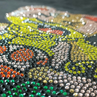 Transferts thermocollants en strass à motif ours en peluche avec logo personnalisé, faible MOQ, pour T-shirts