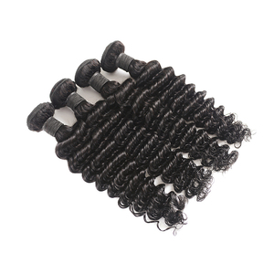 生缅甸人发深波浪卷曲束，封口正面批发未加工的原始角质层对齐人发 - Product Image 5