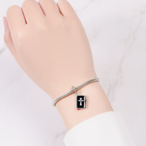 Colgante de Biblia exclusivo transfronterizo de cobre blanco, accesorio original y versátil para pulseras DIY con cuentas para mujer - Product Image 6