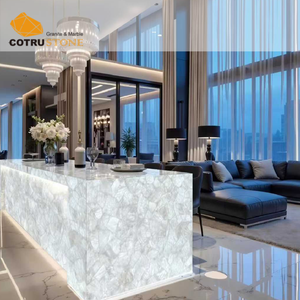 <span class=keywords><strong>Comptoirs</strong></span> en quartzite Cristallo Cotrustone, polis, translucides, pour <span class=keywords><strong>cuisine</strong></span> <span class=keywords><strong>de</strong></span> villa ou d'hôtel - Product Image 2