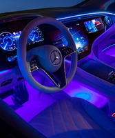 Bandes lumineuses à LED pour intérieur de voiture, kits d'éclairage ambiant multicolore RVB à fibre optique pour la décoration de voiture avec télécommande