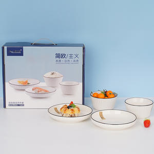 Juego de vajilla desechable para el hogar moderno Nuevos tazones y platos de cerámica con diseño de frutas Joyas DE SEGURO incluidas - Product Image 2