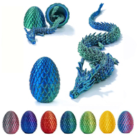 Jouet œuf de dragon articulé imprimé en 3D, articulations flexibles, figurine de dragon irisée, jouet anti-stress, décoration de bureau, cadeau, 30 cm
