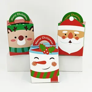 糖果蛋糕礼盒小圣诞派对青睐动物牛皮纸派对礼盒