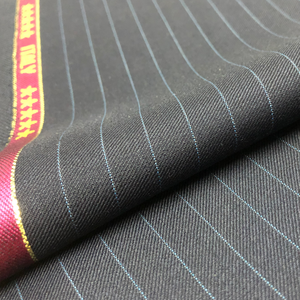 Sọc Hải Quân Tối Màu Cho Cổ Phiếu Sẵn Sàng Trong Len <span class=keywords><strong>Poly</strong></span> Merino Len Phù Hợp Với Nam Giới Vải Ở Trung Quốc Nhà Máy - Product Image 1