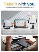 Soporte de Monitor Portátil LISEN con Base de Gravedad Resistente para Videoconferencias y Aprendizaje en Escritorio, Soporte para Tablet Grande de 16 Pulgadas