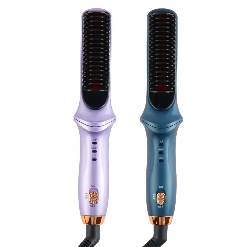 Meilleur nouveau fer à lisser les cheveux ion négatif en céramique fer à lisser peigne brosse chauffante électrique fer à lisser les cheveux brosse