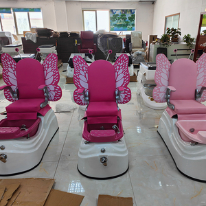 Silla de manicura y pedicura para salón de uñas, masaje rosa de lujo para pies - Product Image 3