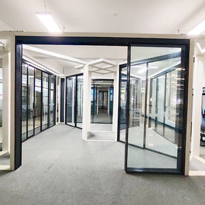 <span class=keywords><strong>Porte</strong></span> <span class=keywords><strong>coulissante</strong></span> en aluminium à cadre extrêmement étroit à 3 panneaux insonorisée de style moderne pour la maison - Product Image 3