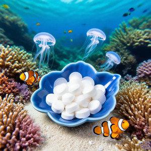 Comprimidos De Oxigênio Pequeno Animal Aquático Aditivo Alimentar Peixes e Lagoa De Camarão Suplementação Rápida De Oxigênio - Product Image 1