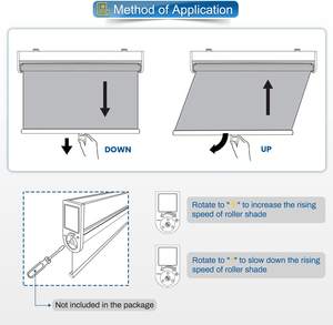 Volet de fenêtre occultants sans fil, 1 pièce, stores de Protection UV à roulettes pour maison/bureau/salle de classe/cuisine - Product Image 4