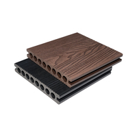 Planches de terrasse WPC modernes creuses pour extérieur, antidérapantes, imperméables, surface à grain de bois 3D, prix usine, vente chaude, directement de l'usine
