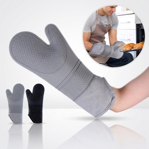 Mitaines <span class=keywords><strong>de</strong></span> four étanches à pois, résistantes à la chaleur, en <span class=keywords><strong>silicone</strong></span>, doublure souple, gants flexibles pour la cuisson, le barbecue, la <span class=keywords><strong>cuisine</strong></span>, le four. - Product Image 1