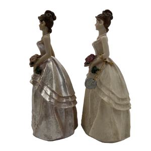 Ragazza della sposa figurina in abito da sposa per la decorazione della casa su ordinazione Polyresin Love europa arte popolare amore scultura Xiamen Port 720 pz - Product Image 2