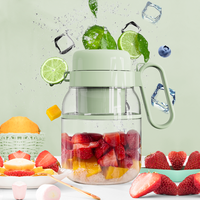Draagbare elektrische sapcentrifuge blenderbeker met handvat, grote capaciteit, oplaadbare fruitsmoothie mixer, mini-sapblender