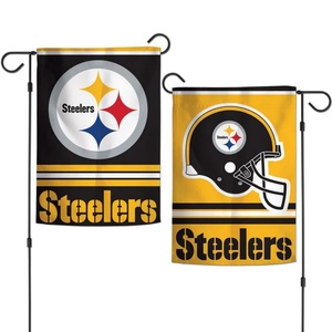 Bandera de Jardín Personalizada de los Pittsburgh <span class=keywords><strong>Steelers</strong></span>, de Doble Cara, 12.5"x18", Bandera con el Logotipo de 32 Equipos de Fútbol Americano para Decoración de Jardín y Exteriores, Venta al Por Mayor - Product Image 1