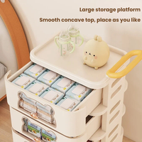 Chariot de rangement pour bébé en PP, organisateur de chambre d'enfant, séchoir à biberons, chariot roulant pour fournitures de bébé