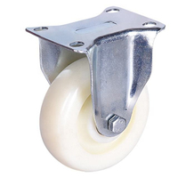 Roue à roulettes rigide légère, écologique et étanche, 2 pouces (125 mm), en PVC et acier, à roulement simple, charge 80/130 kg, pour chariots et étagères