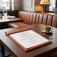 Fournisseur d'importation de couvertures de menu en cuir PU minces, de carnets de menu pour restaurants et de supports de menu en gros