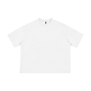 T-shirt Homme Oversize Marron Délavé Vintage Coupe Boxy Courte en Coton Uni Col Rond Décontracté Streetwear - Product Image 5