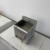 Friteuse professionnelle à gaz GPL Hansu 15L à double température avec affichage numérique et contrôle de la température, machine à snacks pour camion de cuisine de rue