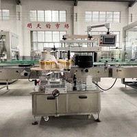 Machine d'étiquetage automatique de bouteilles de boissons TN-2 électrique entièrement automatique avec écran tactile, moteur servo et alimentation automatique
