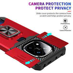 Étui de téléphone magnétique avec support pour <span class=keywords><strong>Redmi</strong></span> 15C 15 <span class=keywords><strong>Note</strong></span> 15 Pro Plus Poco X7, en TPU+PC, avec fente coulissante pour carte et protection anti-chute - Product Image 3